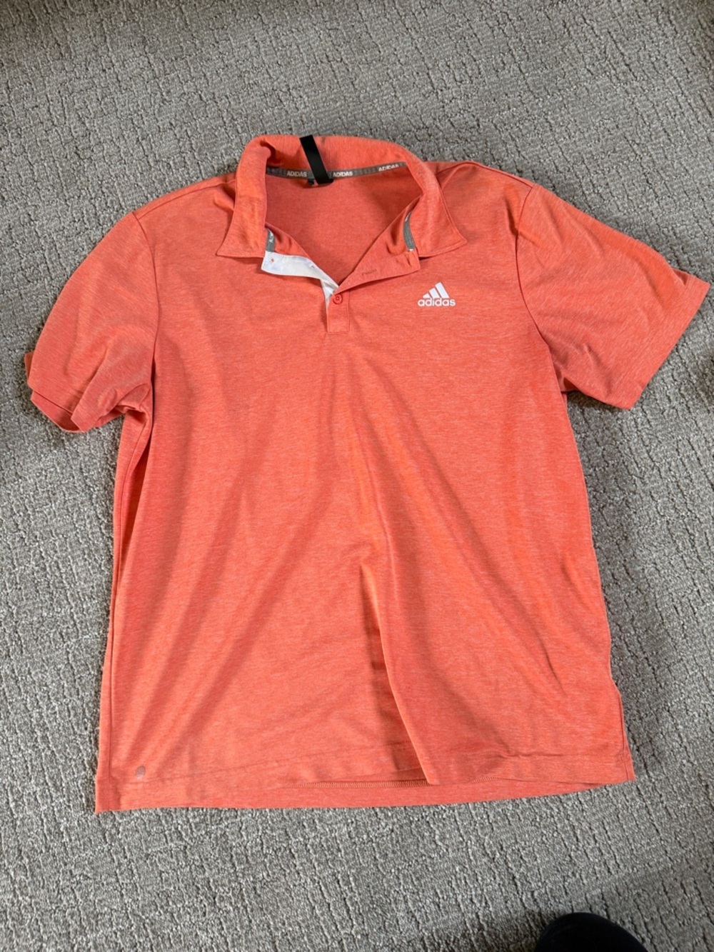 adidas Men’s Coral Orange Polo Shirt